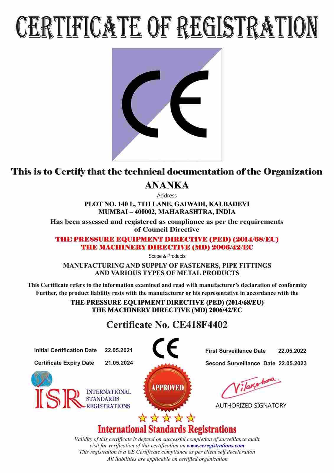 Certificate Registration